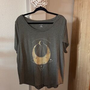 Lucky Brand “Good luck & Fortune” Olive Green Tee XXL